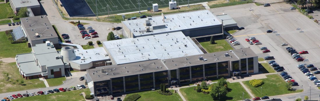 Photo aérienne du Collège d'Alma