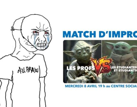 Match d’impro : quelques membres du personnel contre les All-Brain - Affiche